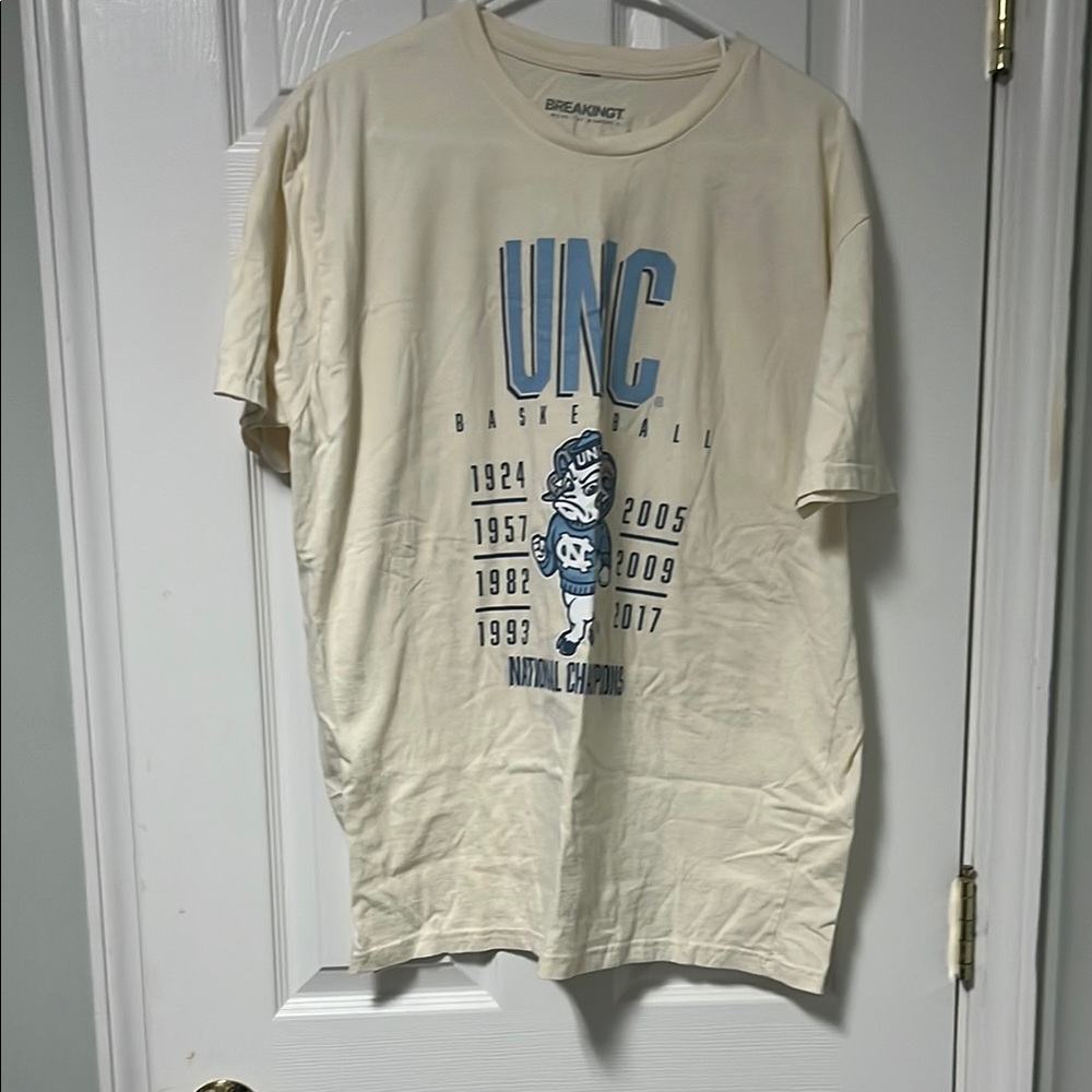 Cream UNC Basketball T-Shirt